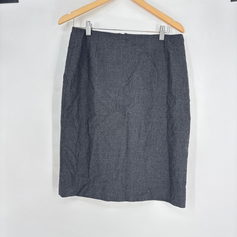 Brooks‎ Brothers Wool Pencil Skirt Career Office Wear Gray Size 10